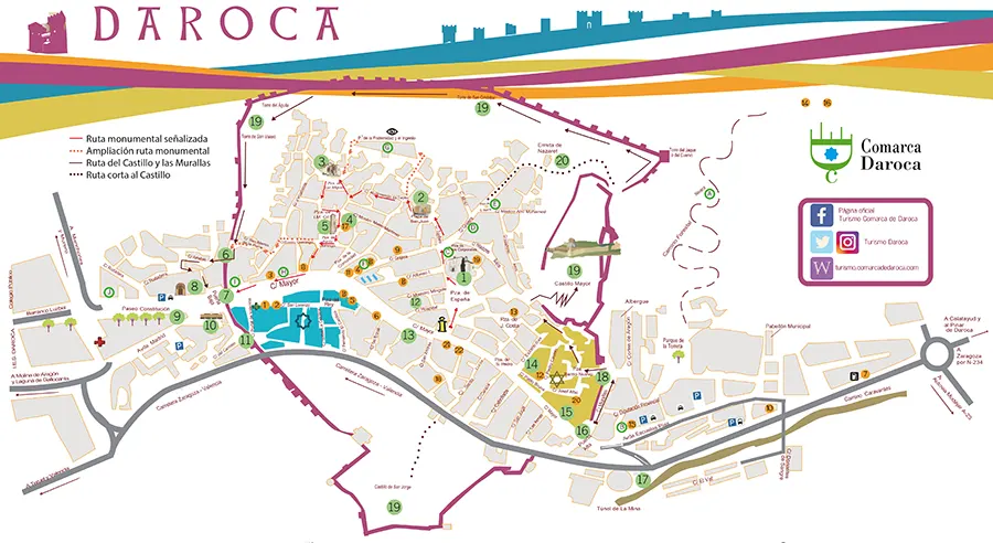 Mapa de Daroca